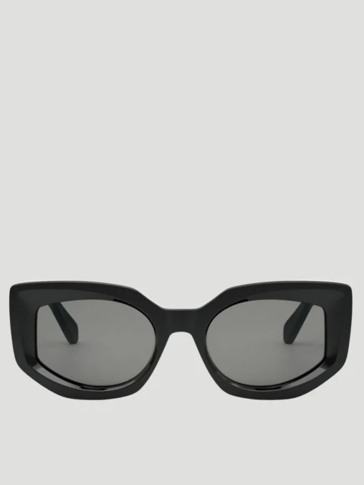 Bold Cat-Eye Black Acetate Sunglasses