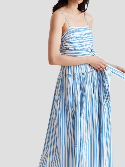 Cameron Ruched Tiered Midi Dress