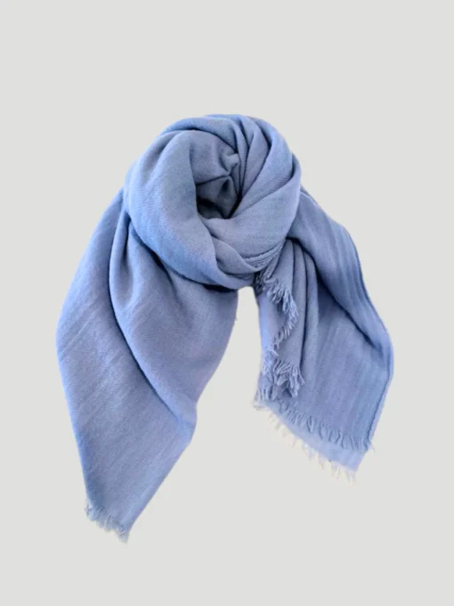 Cassia Quadra Light Blue Cashmere Scarf
