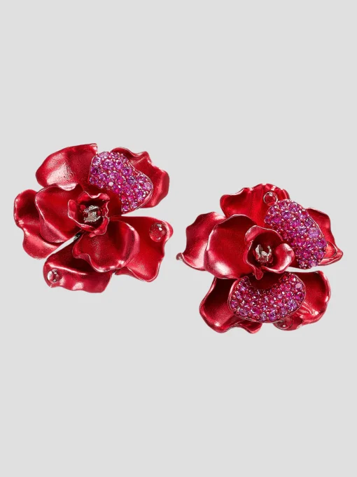 Crimson Camilia Earrings