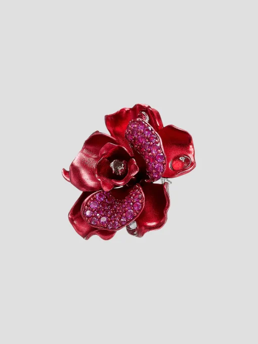 Crimson Camilia Earrings
