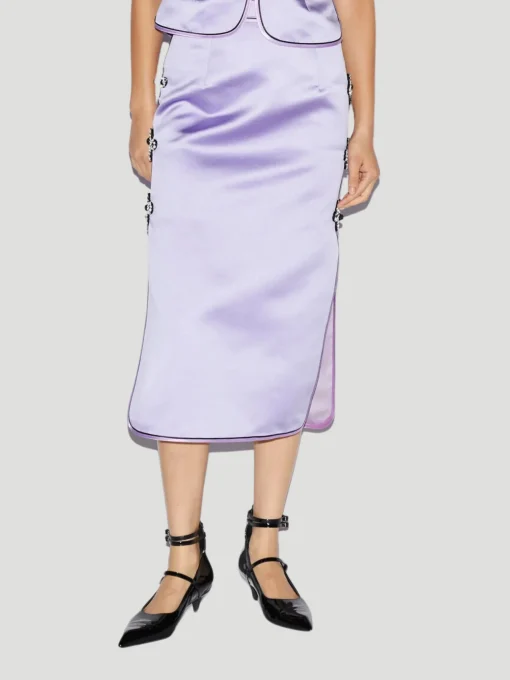 Dario Crystal-Embellished Midi Skirt