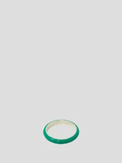 Dark Green Unicorn Rainbow Enamel Stacking Ring