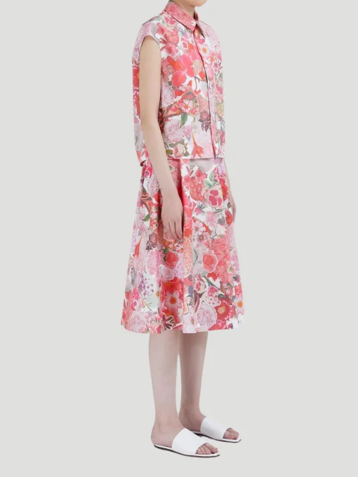 Floral Printed Midi Skirt