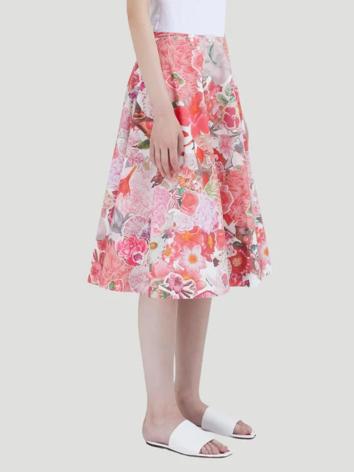 Floral Printed Midi Skirt
