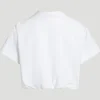 Forever and Always Cotton Cropped Shirt in White