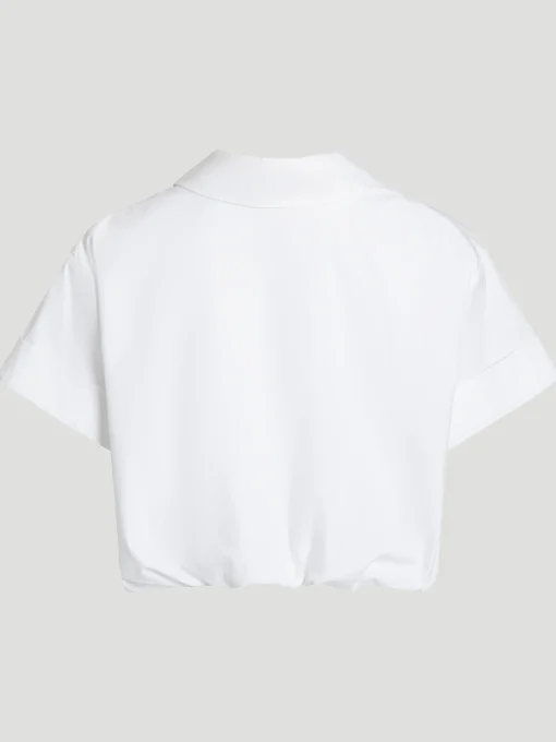 Forever and Always Cotton Cropped Shirt in White