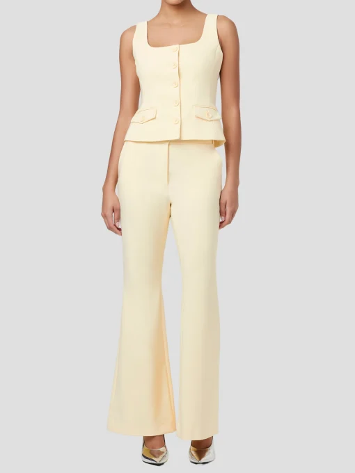 Gaia Flared Pant in Butter