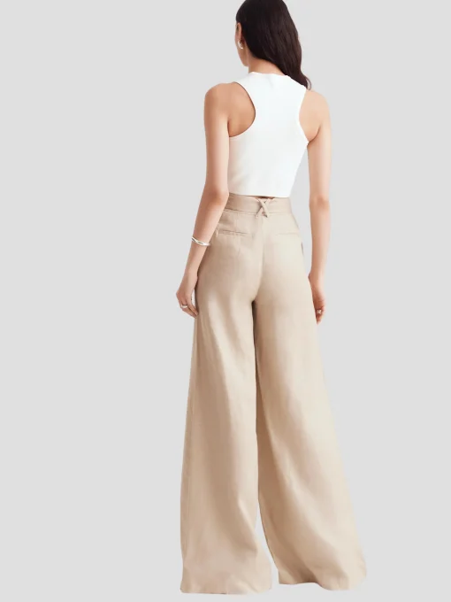 Layla Wide Leg Pant with Sash Belt