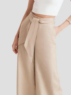 Layla Wide Leg Pant with Sash Belt