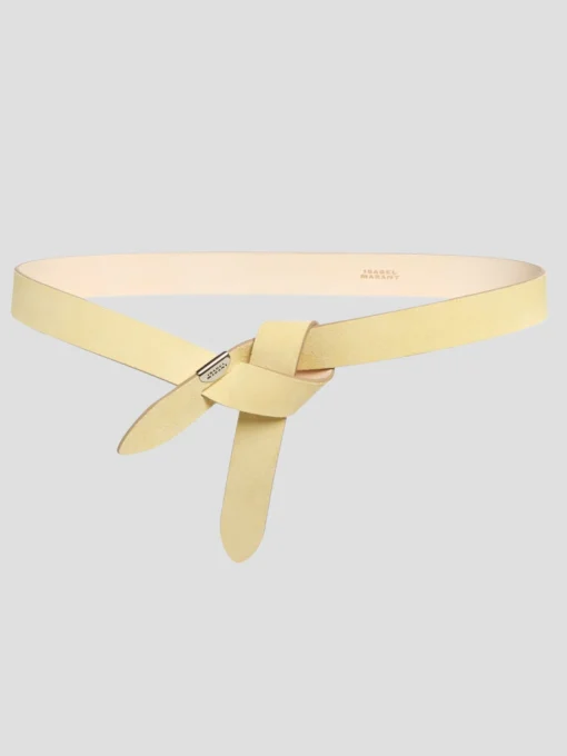 Lecce Yellow Suede Tie Knot Belt