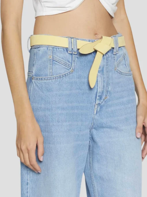 Lecce Yellow Suede Tie Knot Belt