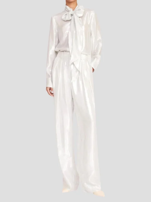 Luisa Silver See-Through Pant