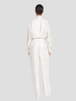 Luisa Silver See-Through Pant