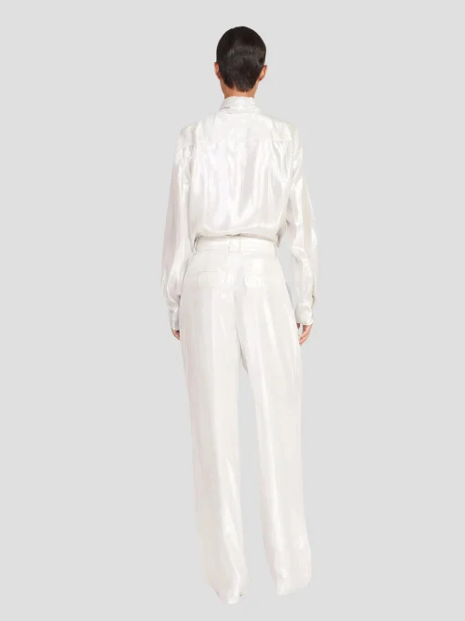 Luisa Silver See-Through Pant