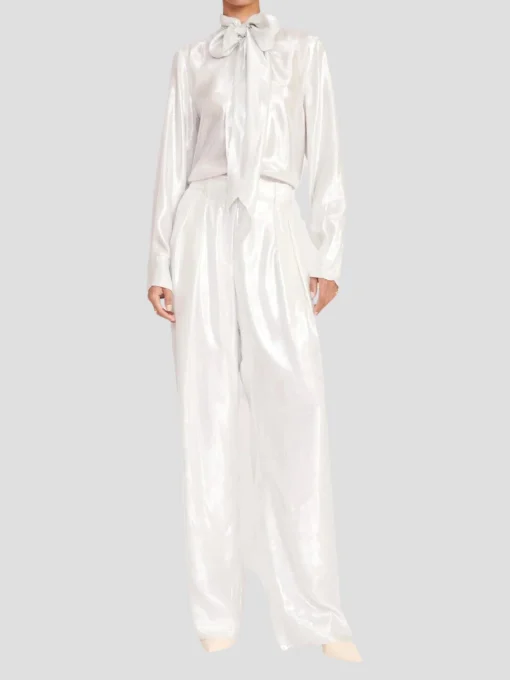 Luisa Silver See-Through Pant