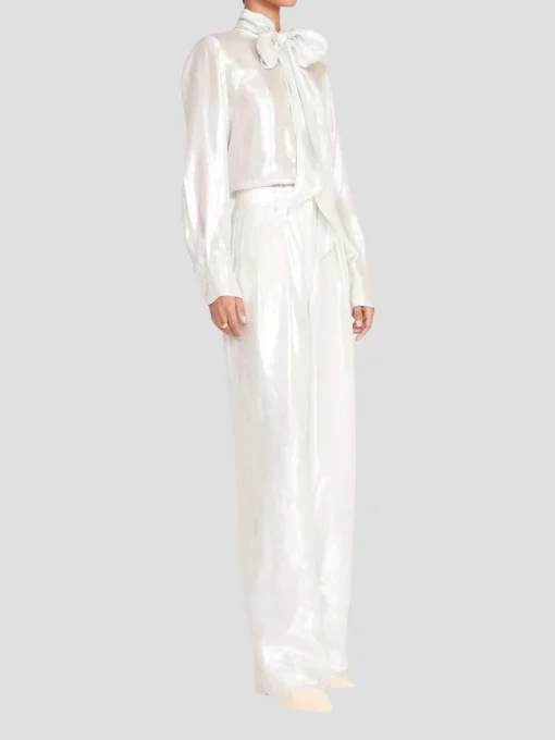 Luisa Silver See-Through Pant