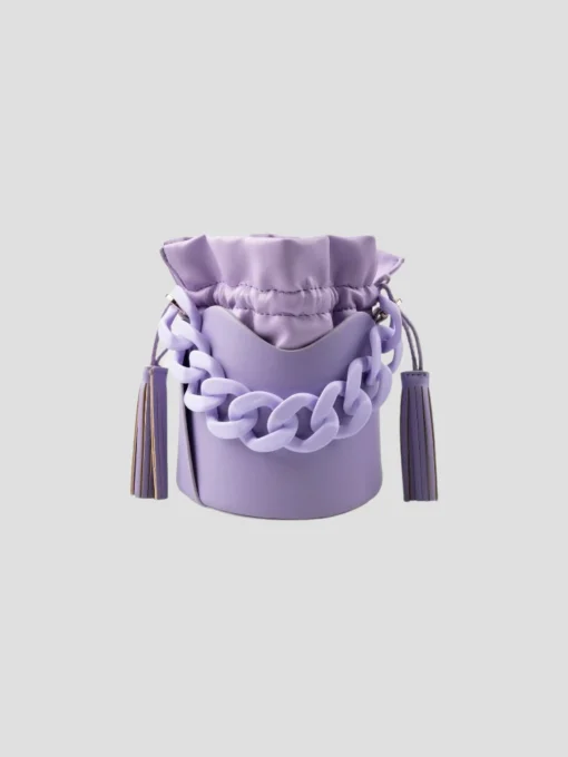 Mini Clara Bucket Bag in Purple