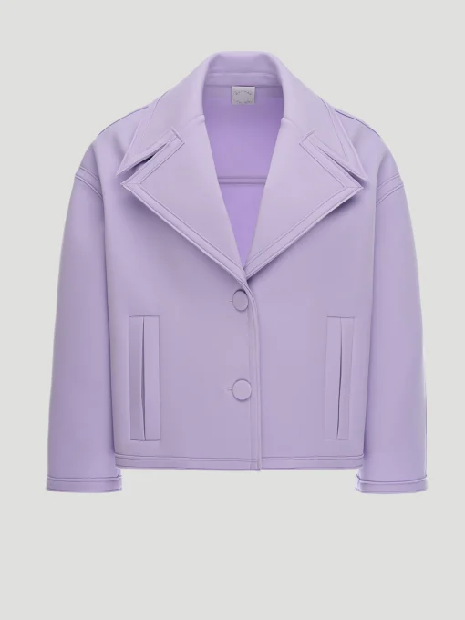 Nathan Single Breasted Cocoon Cropped Jacket