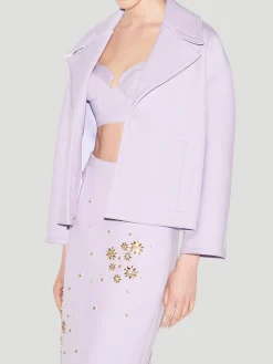 Nathan Single Breasted Cocoon Cropped Jacket