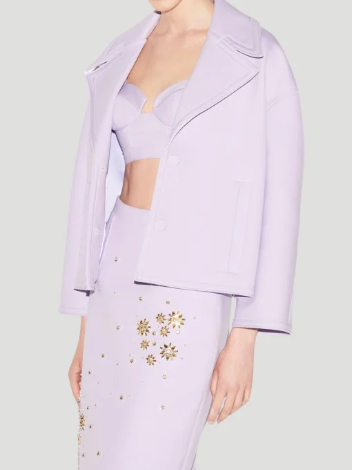 Nathan Single Breasted Cocoon Cropped Jacket