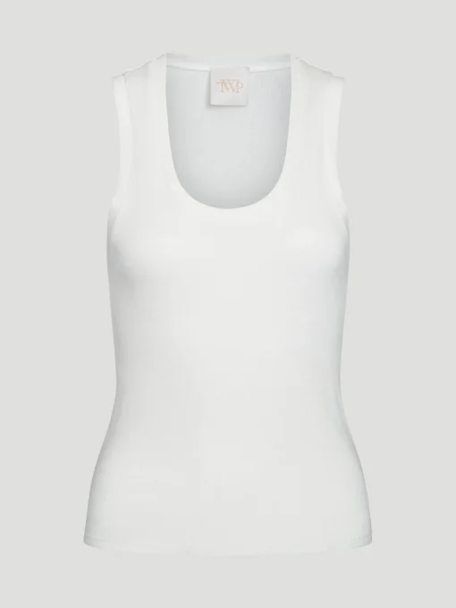 Perfect Cashmere Tank in Ivory