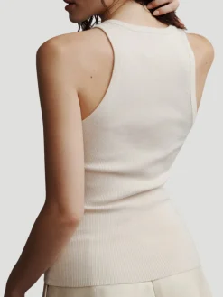 Perfect Cashmere Tank in Ivory
