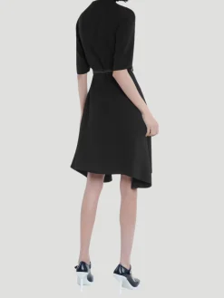 Prada Short Sleeve Dress with Zip Front and Belt