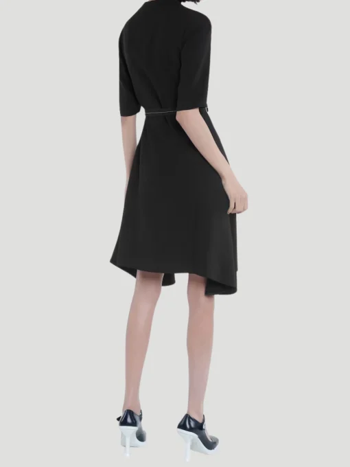 Prada Short Sleeve Dress with Zip Front and Belt
