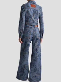 Printed Denim Jeans