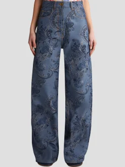 Printed Denim Jeans