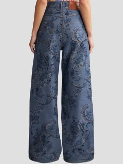 Printed Denim Jeans