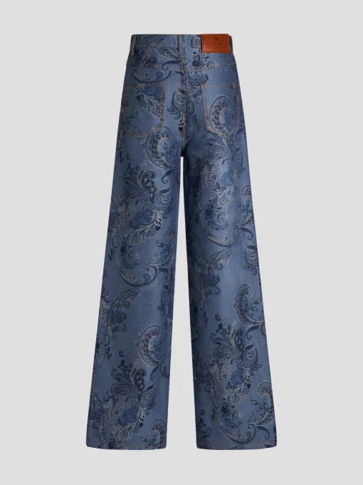 Printed Denim Jeans