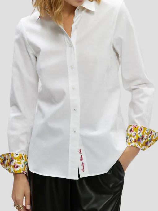Priscilla Long Sleeve Shirt in White