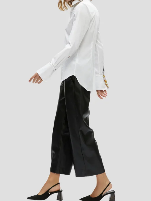 Priscilla Long Sleeve Shirt in White