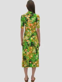 Pull on Pleated Midi Skirt