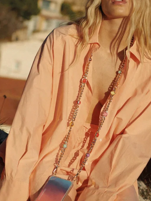 Ruby 47" Gemstone Phone Chain