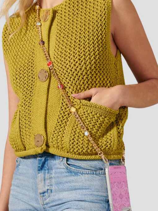 Ruby 47" Gemstone Phone Chain