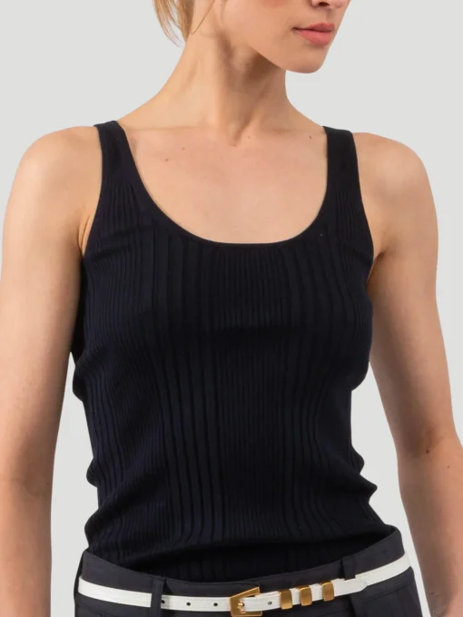 Second Base Tank Top in Navy