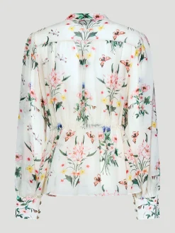 Sheer Blouse with Bow Detail