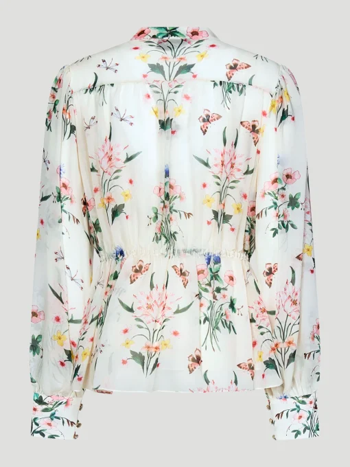 Sheer Blouse with Bow Detail