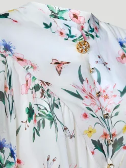 Sheer Blouse with Bow Detail