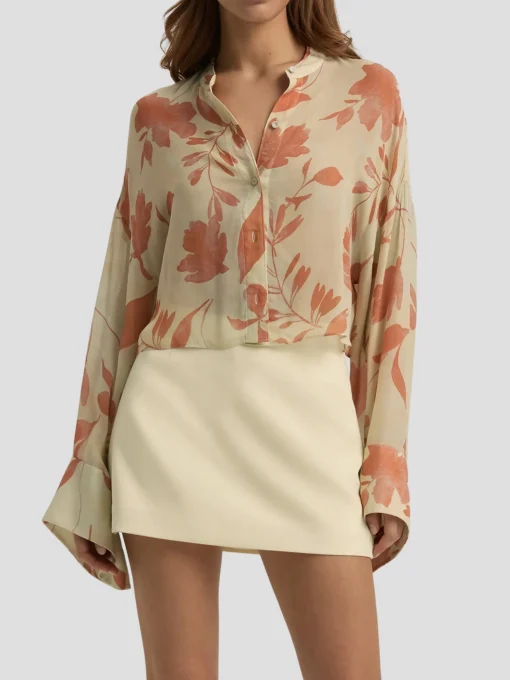 The Belle of the Ball Top in Moonbeam Floral
