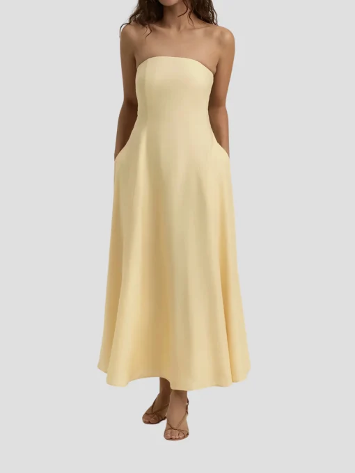 The Favorite Linen Dress in Yellow