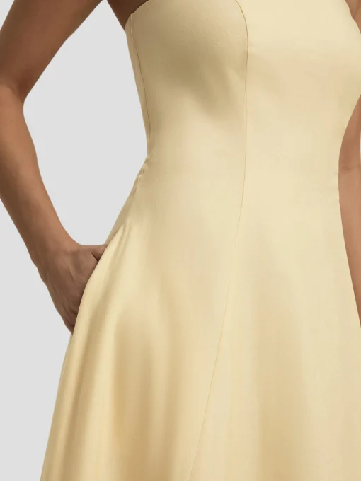 The Favorite Linen Dress in Yellow