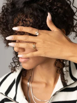 White Topaz Shield Jollie Ring