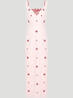 Arlene Crystal-Embellished Crepe Dress