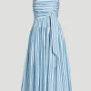 Cameron Ruched Tiered Midi Dress