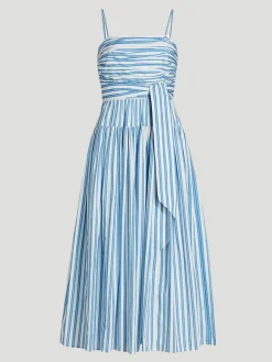 Cameron Ruched Tiered Midi Dress