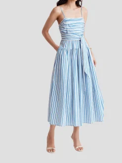 Cameron Ruched Tiered Midi Dress